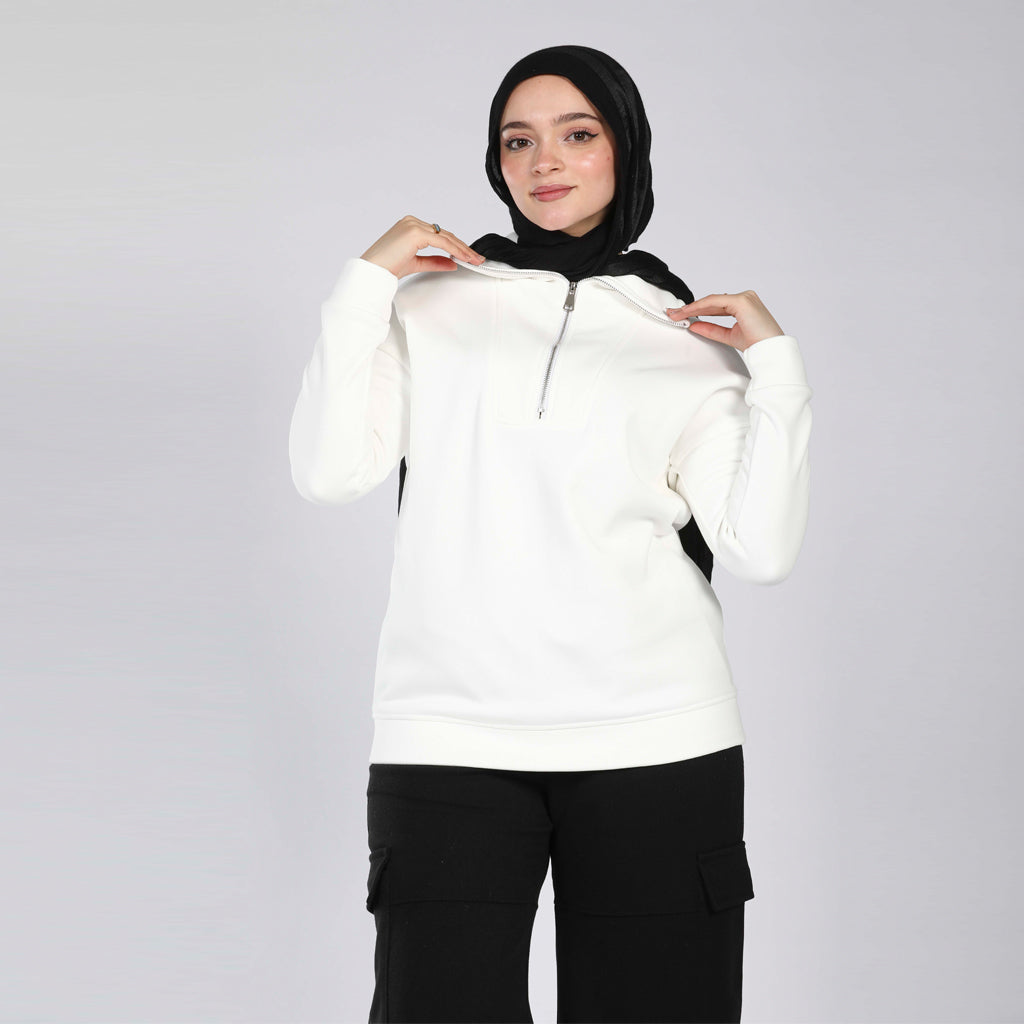 Sweatshirt-Melton-WHITE