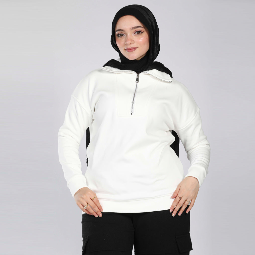 Sweatshirt-Melton-WHITE