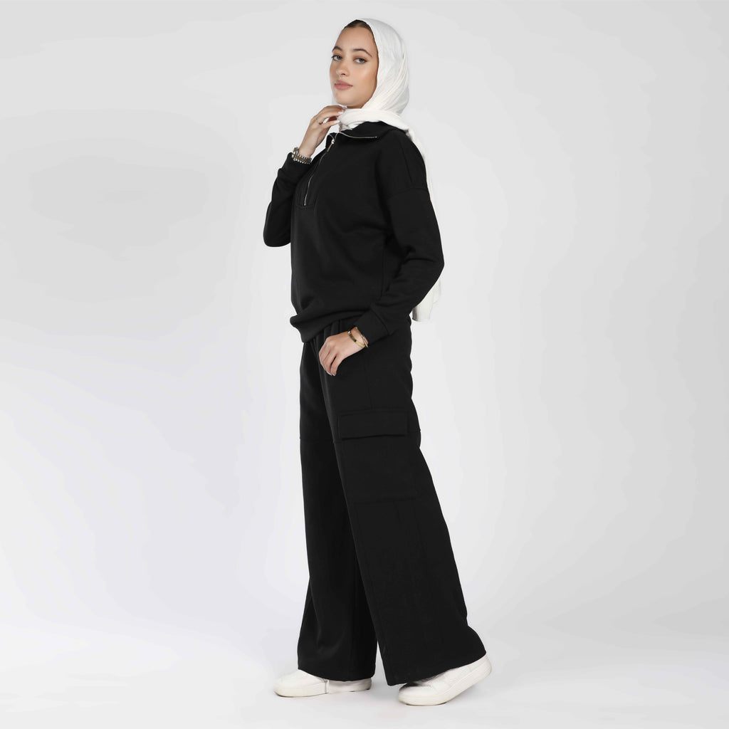 Sweatshirt-Melton-BLACK