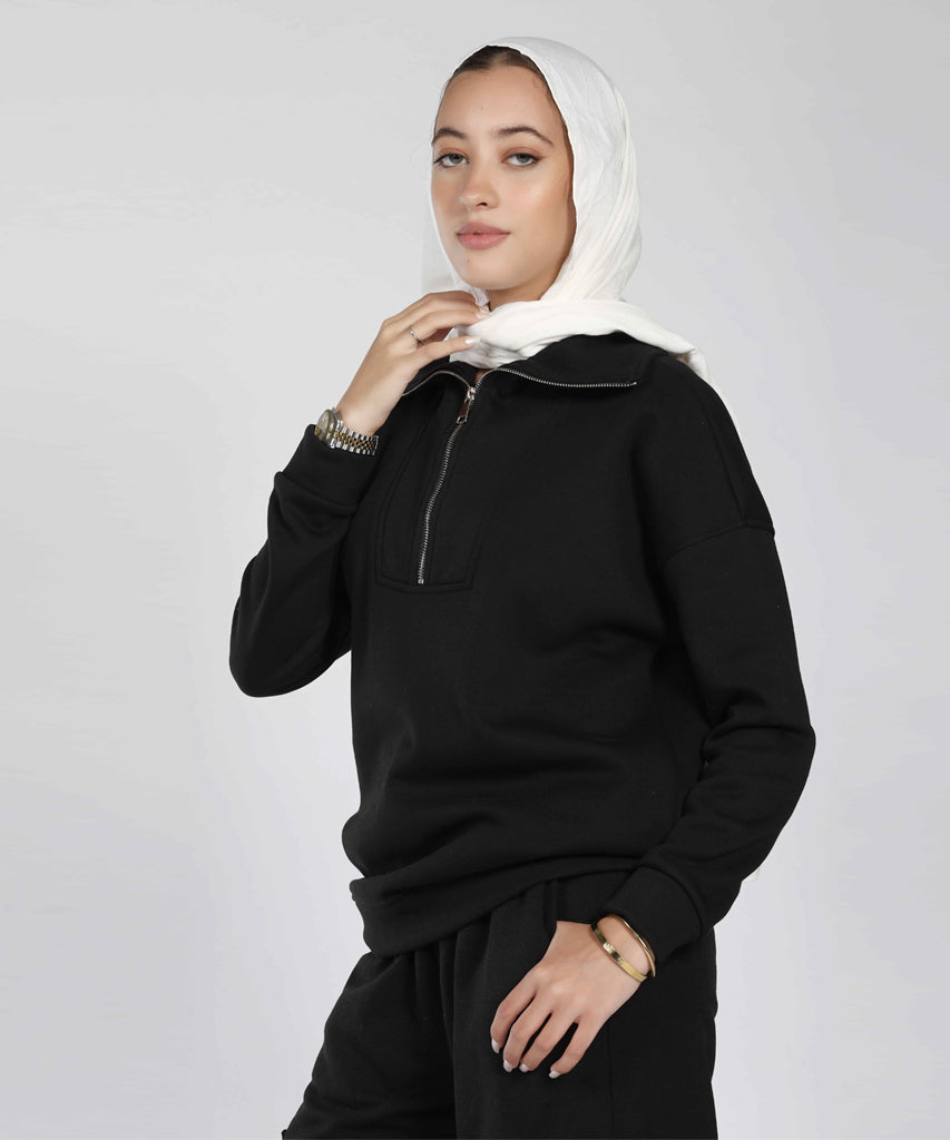 Sweatshirt-Melton-BLACK