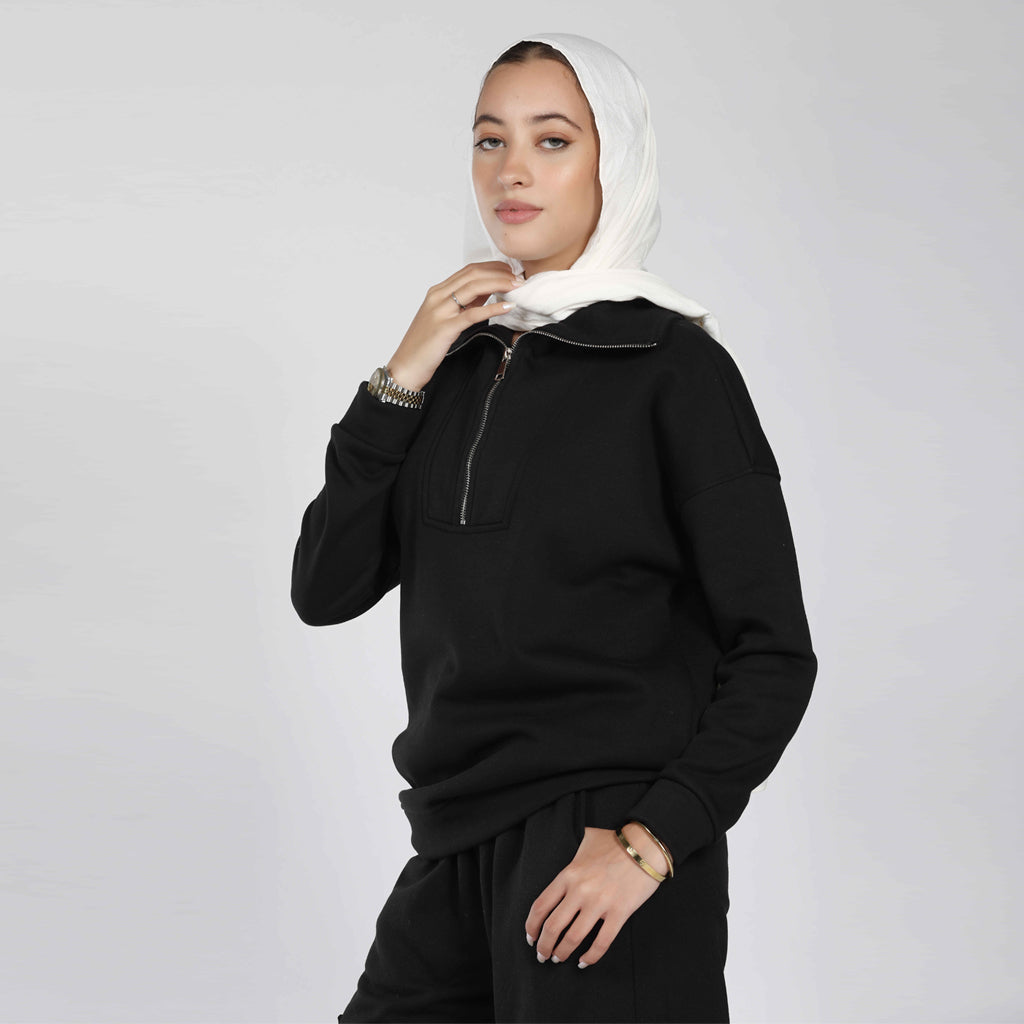 Sweatshirt-Melton-BLACK