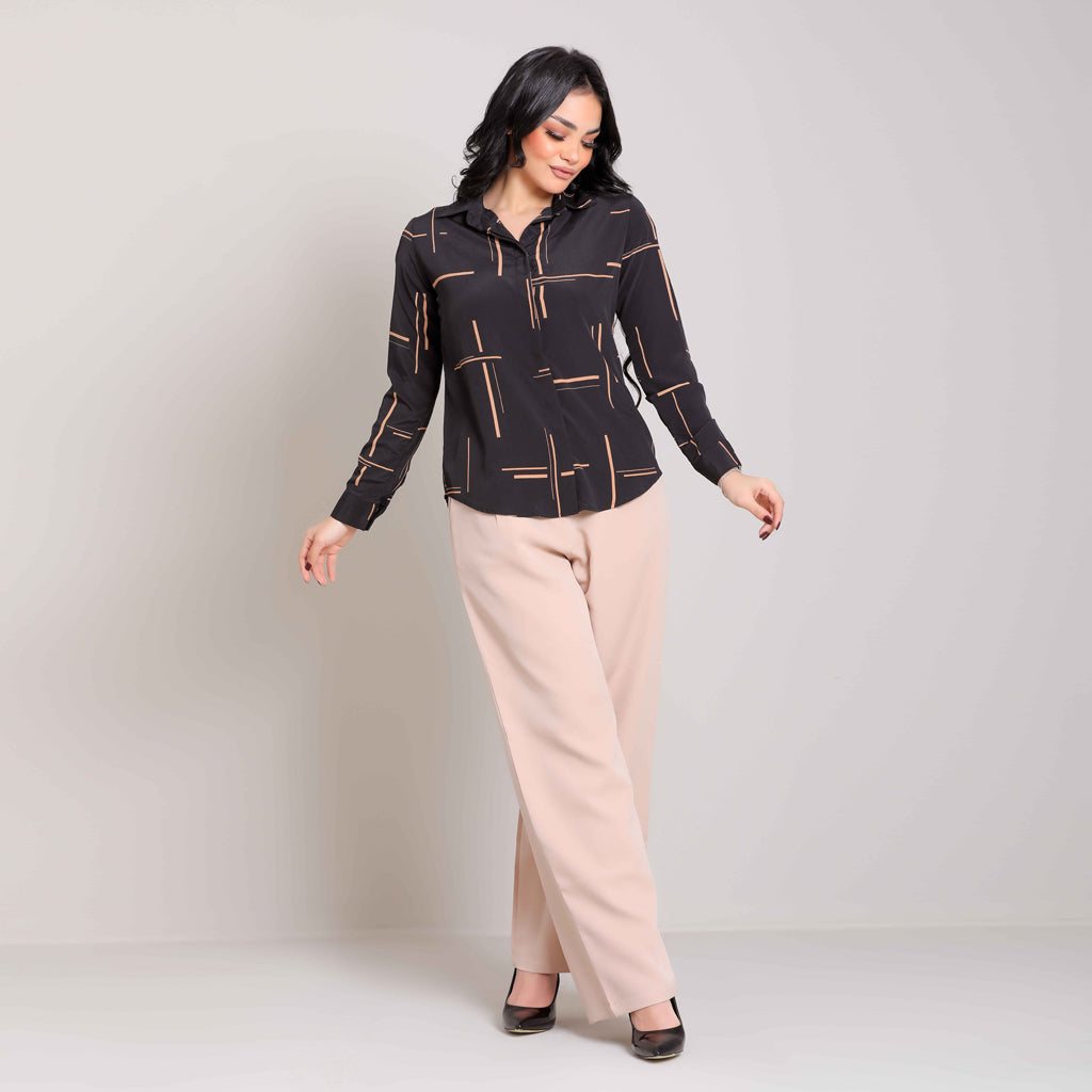 Trouser-Thick Crepe-BEIGE