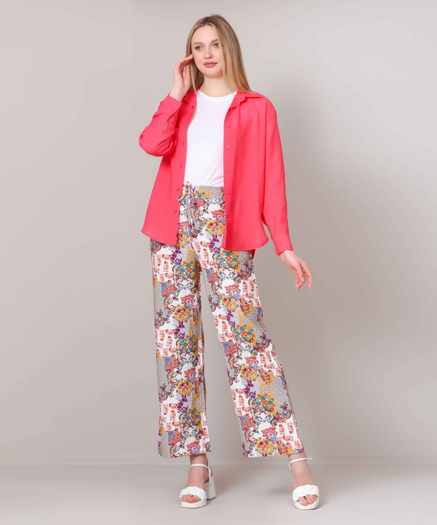 Shirt-Cotton Viscose-FUCHSIA