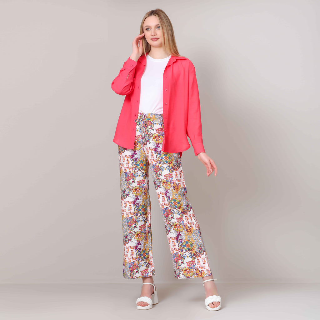 Shirt-Cotton Viscose-FUCHSIA