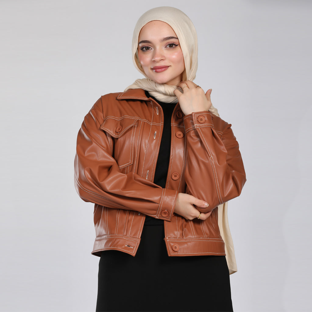 Jacket-Leather-BROWN