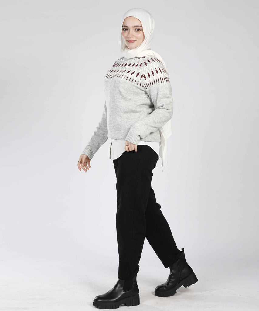 بلوفر-تريكو-جراي