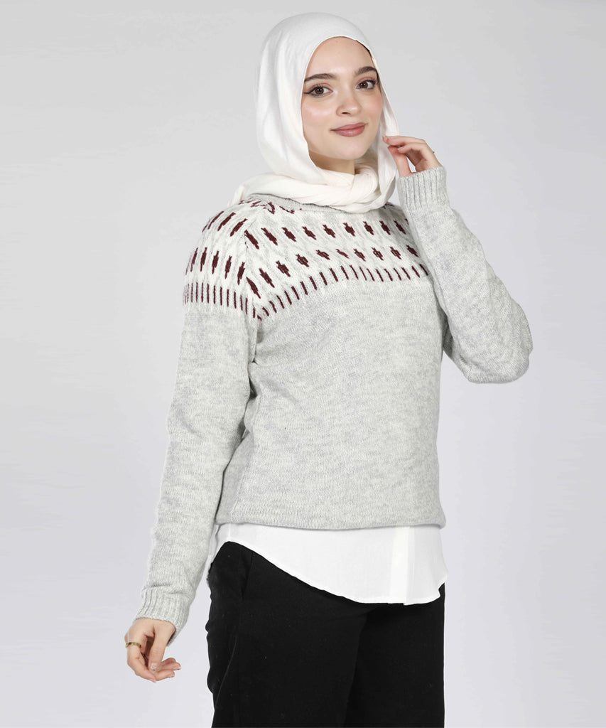 بلوفر-تريكو-جراي