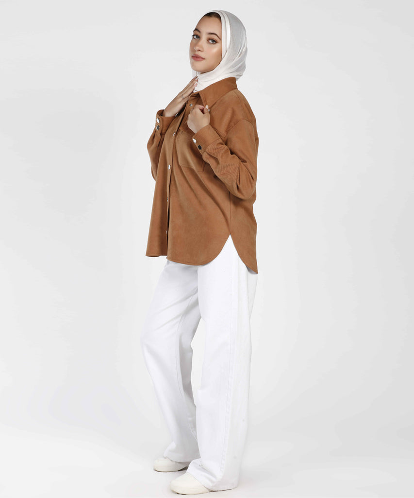 Shirt-Suede-BRWON