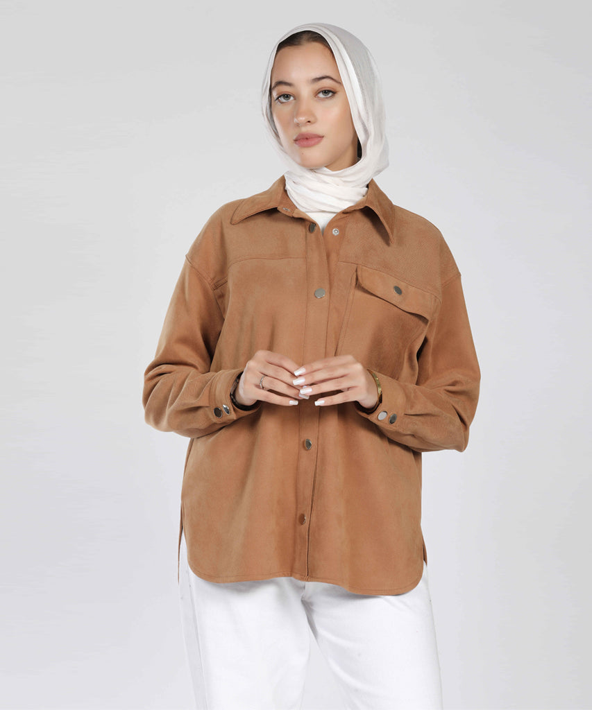 Shirt-Suede-BRWON