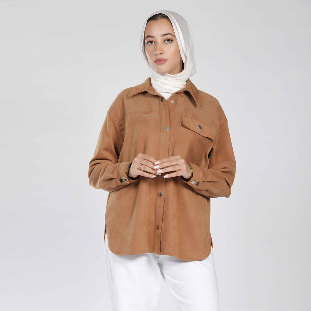 Shirt-Suede-BRWON
