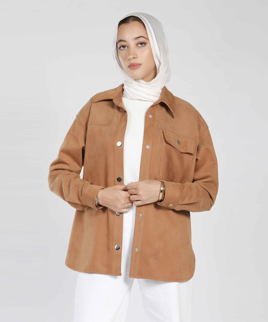 Shirt-Suede-BRWON