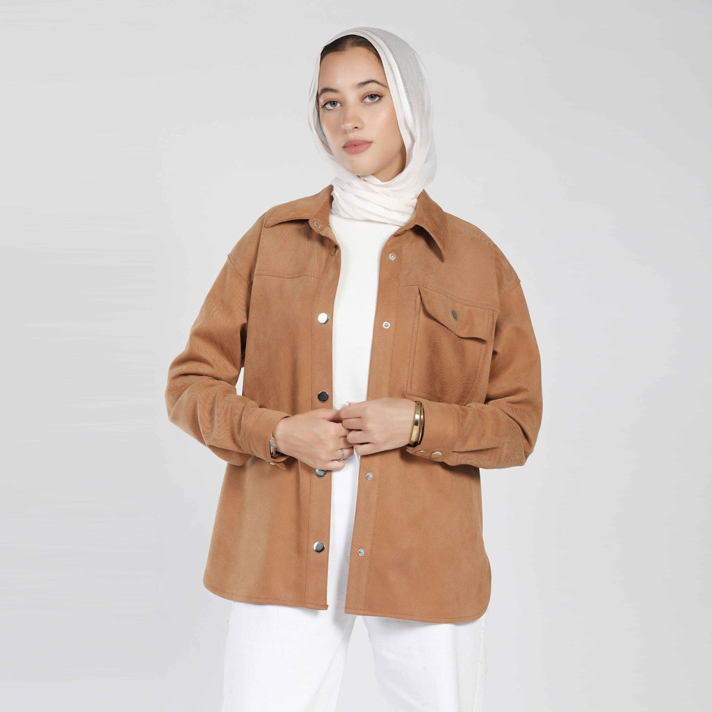 Shirt-Suede-BRWON