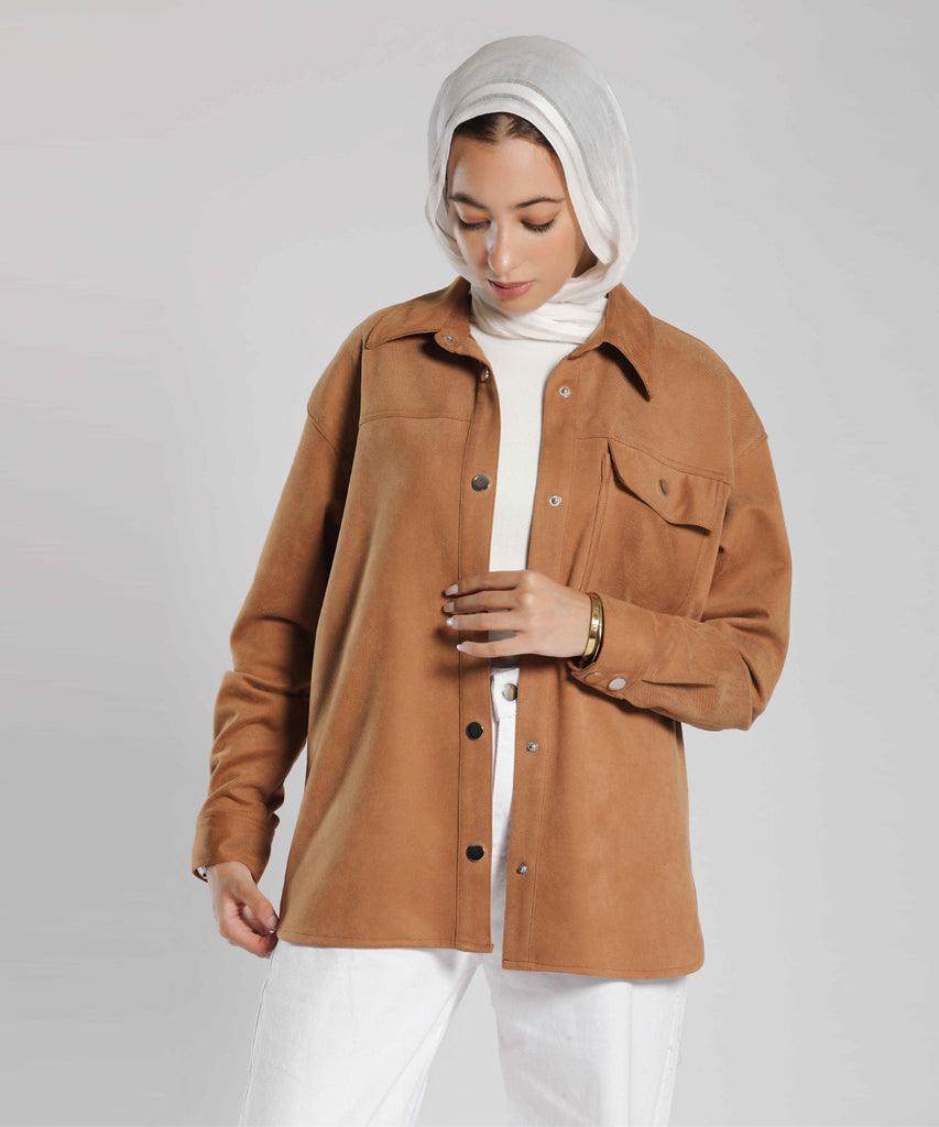 Shirt-Suede-BRWON