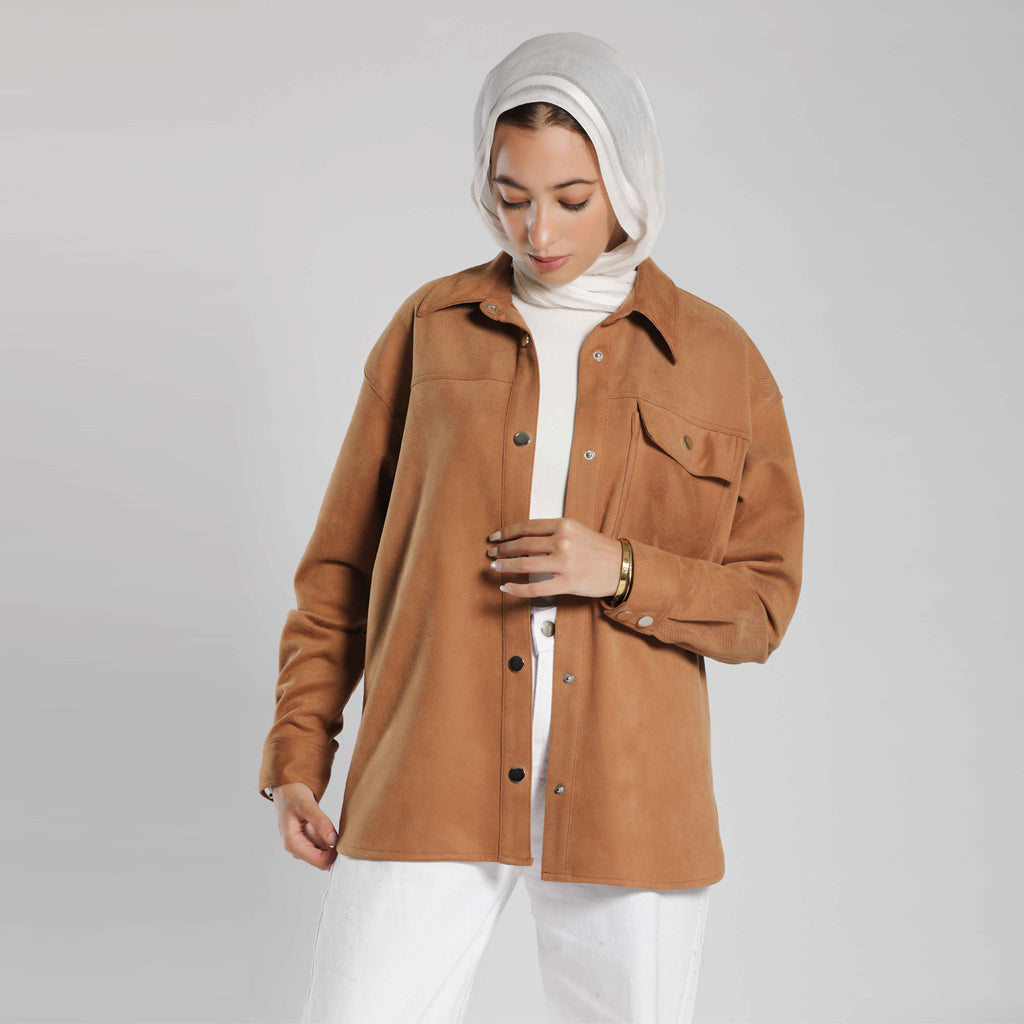 Shirt-Suede-BRWON
