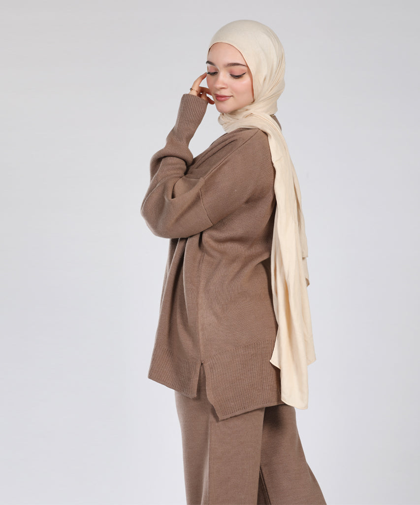 بلوفر-تريكو-كافيه