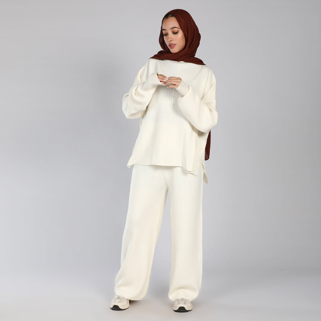 Trouser-Knit-OF WHITE