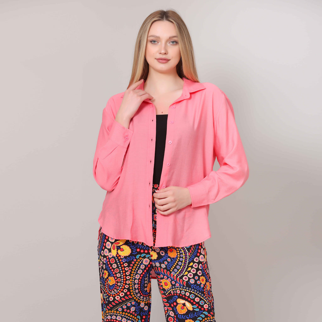 Shirt-Cotton Viscose-ROSE
