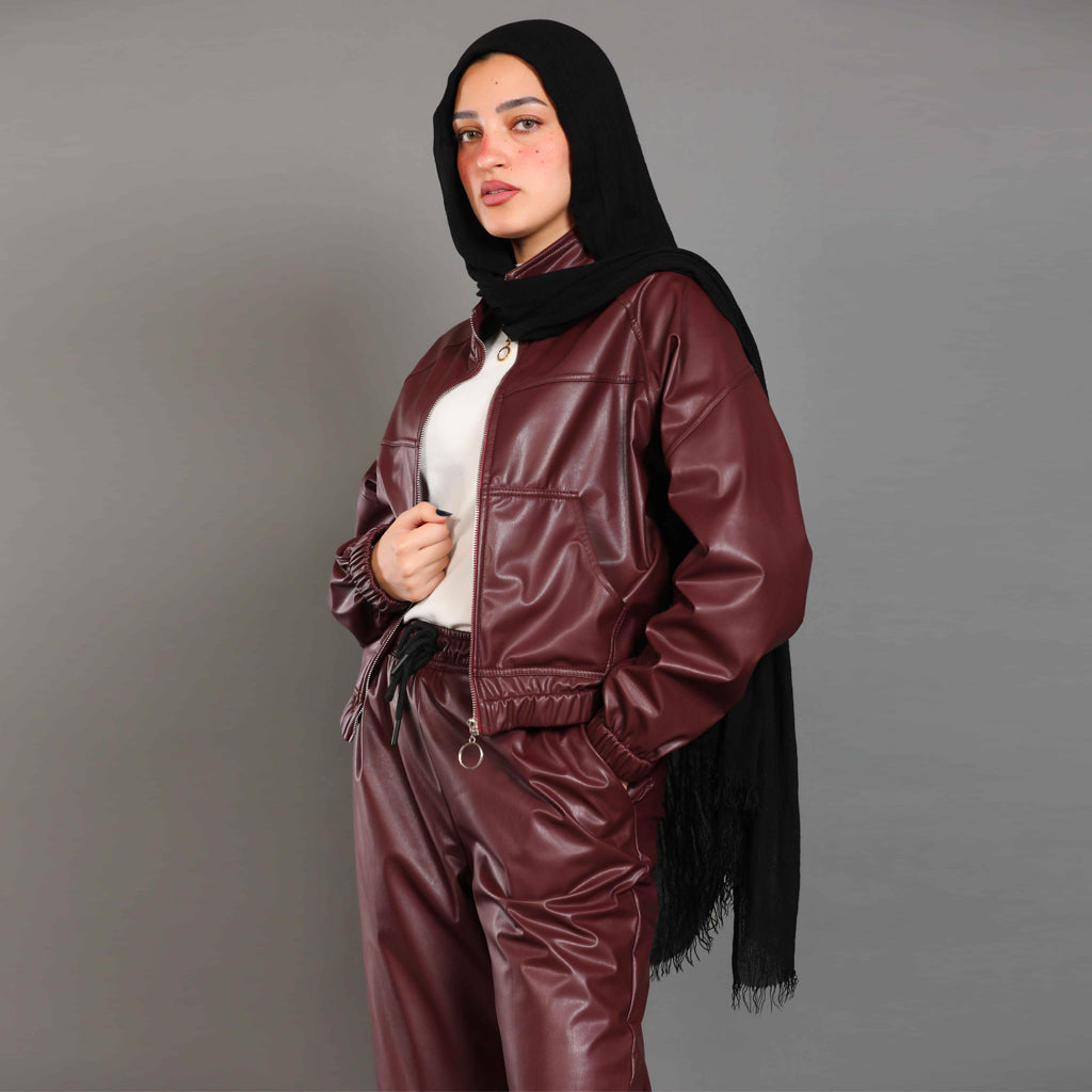 Jacket-Leather-BURGUNDY