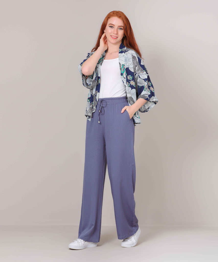 Pancho-Chiffon Crepe-NAVY