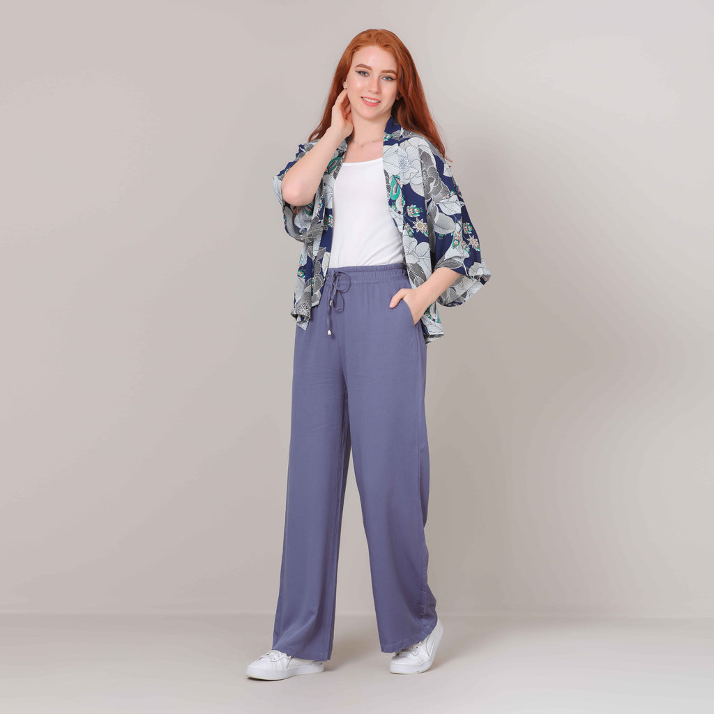 Pancho-Chiffon Crepe-NAVY