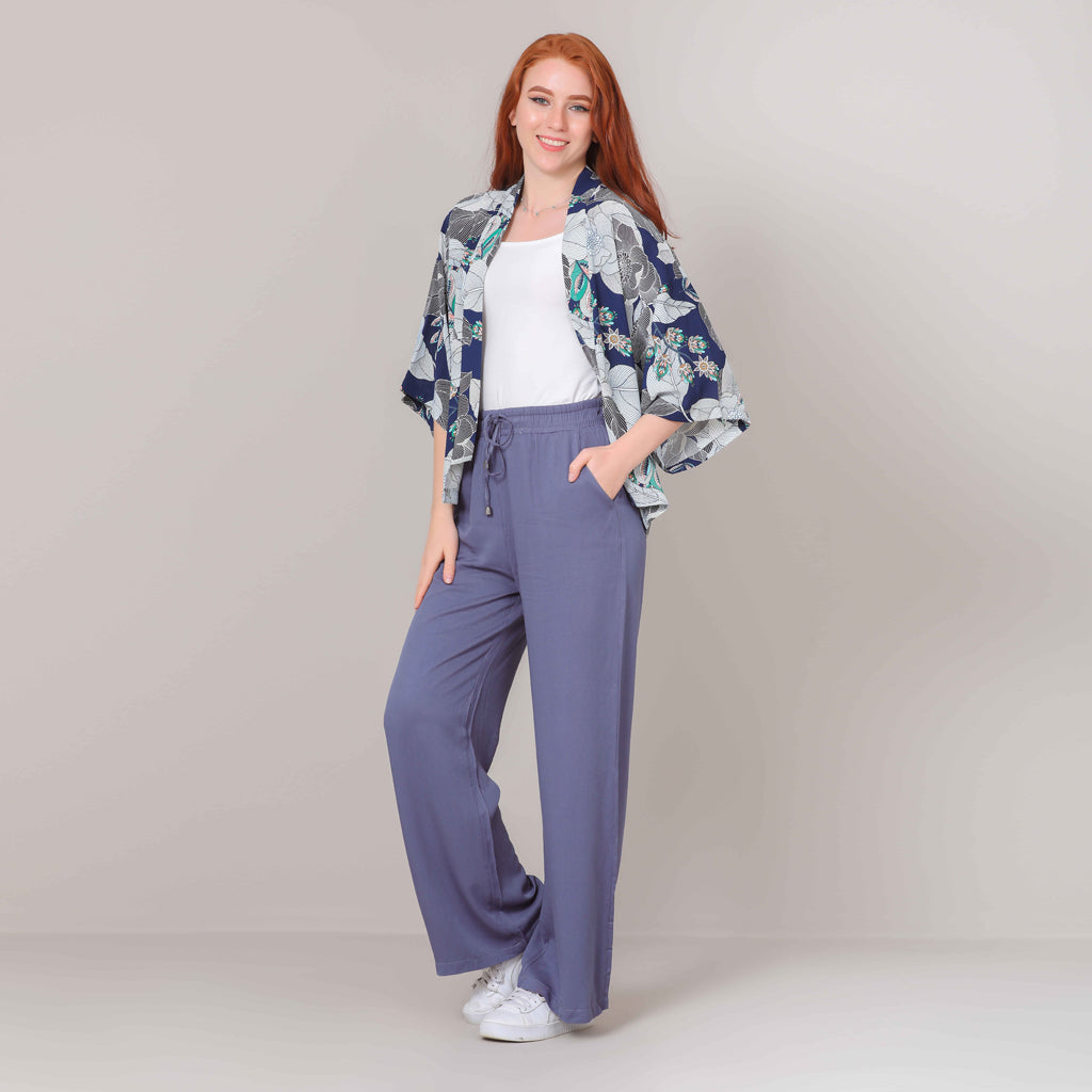 Pancho-Chiffon Crepe-NAVY