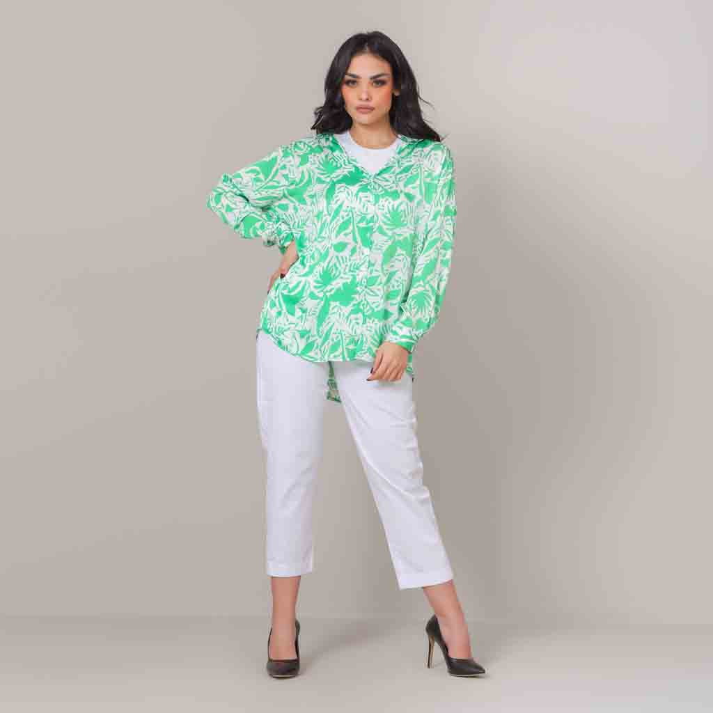 Shirt-Satin-GREEN