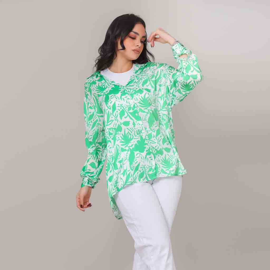 Shirt-Satin-GREEN