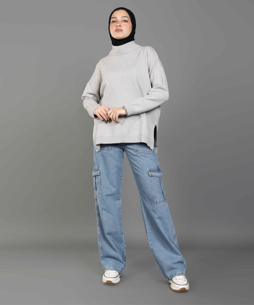 بلوفر-تريكو-جراي