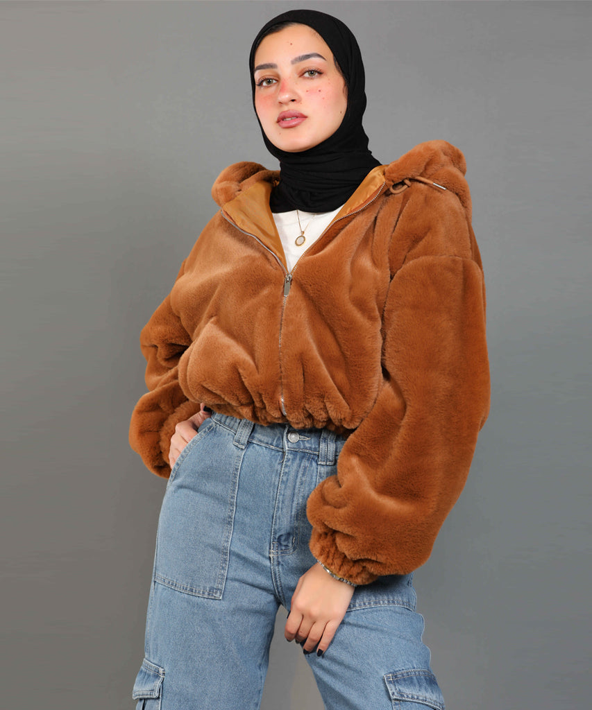 Jacket-Fur-BRWON