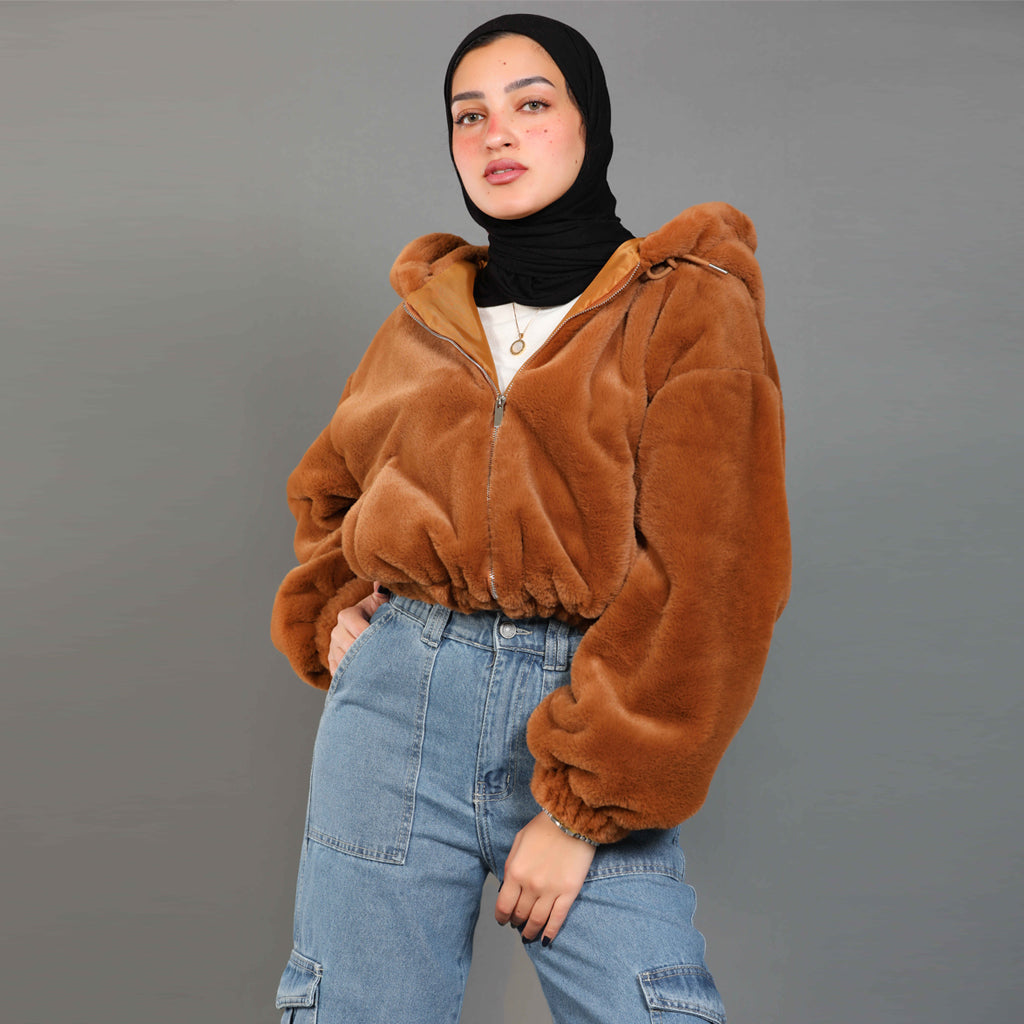 Jacket-Fur-BRWON