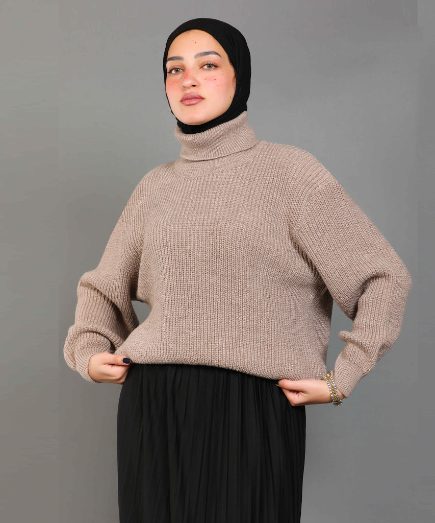 بلوفر-تريكو-كافيه