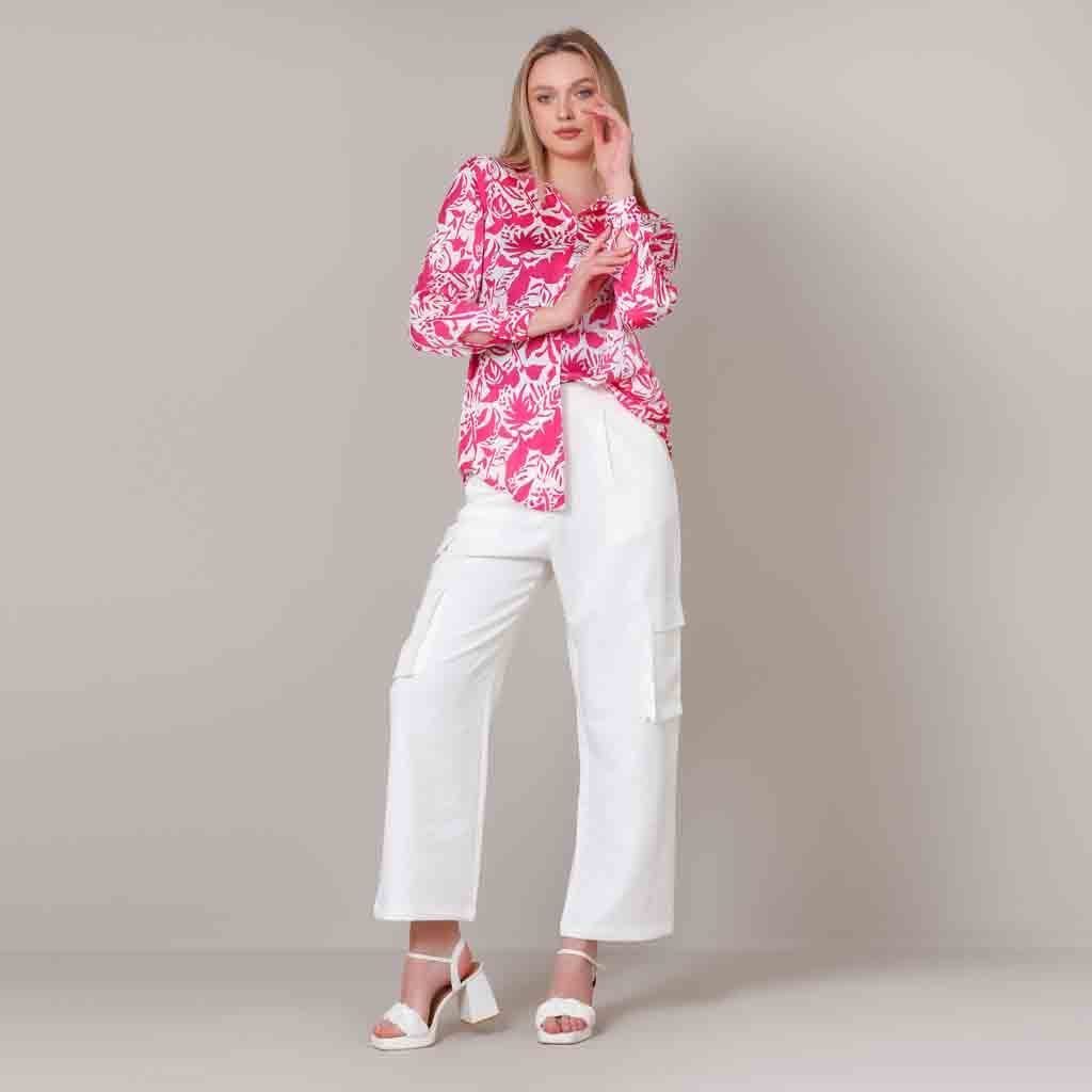 Cargo-Thick Crepe-OF WHITE