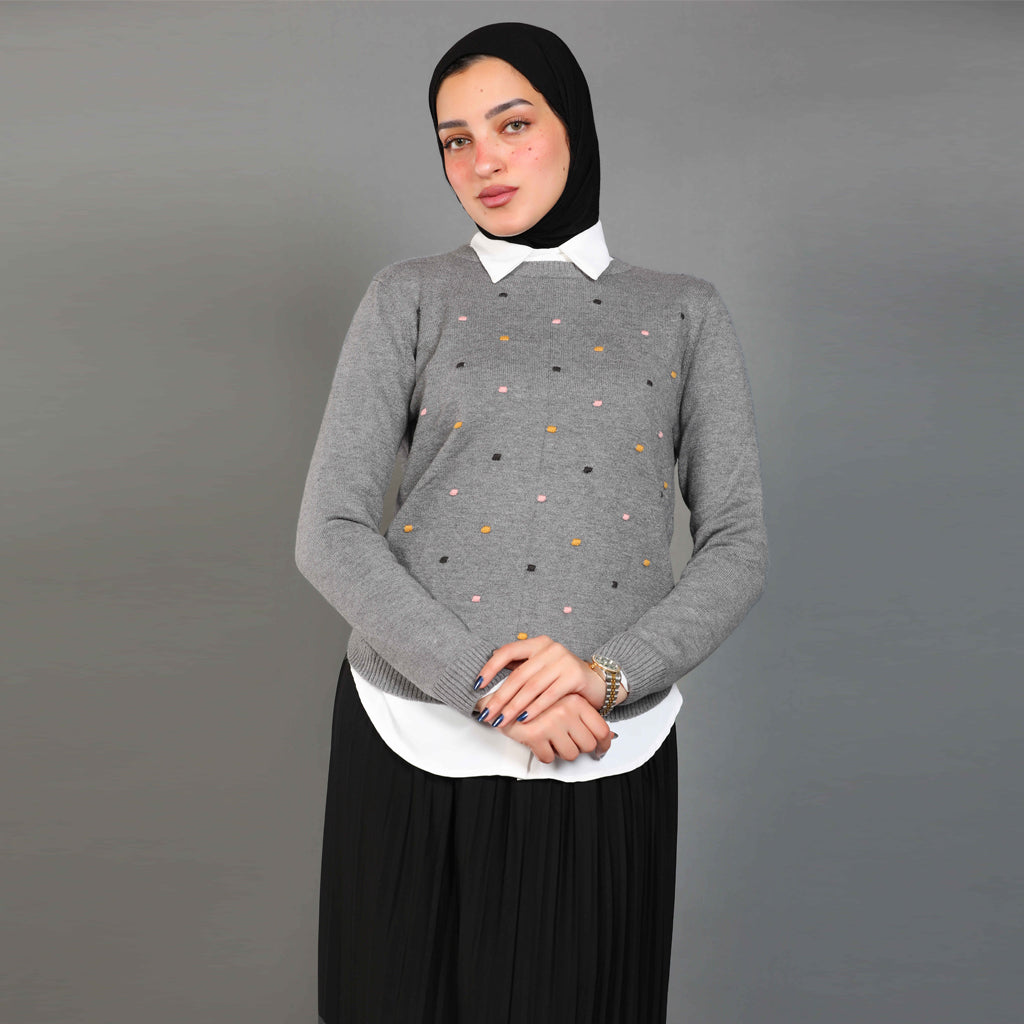 بلوفر-تريكو-جراي