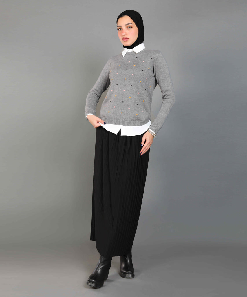 بلوفر-تريكو-جراي