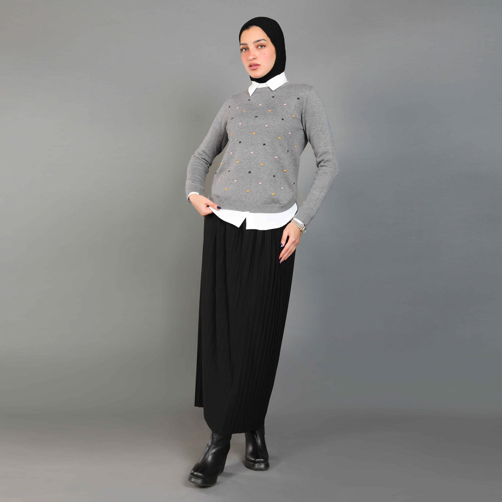 بلوفر-تريكو-جراي