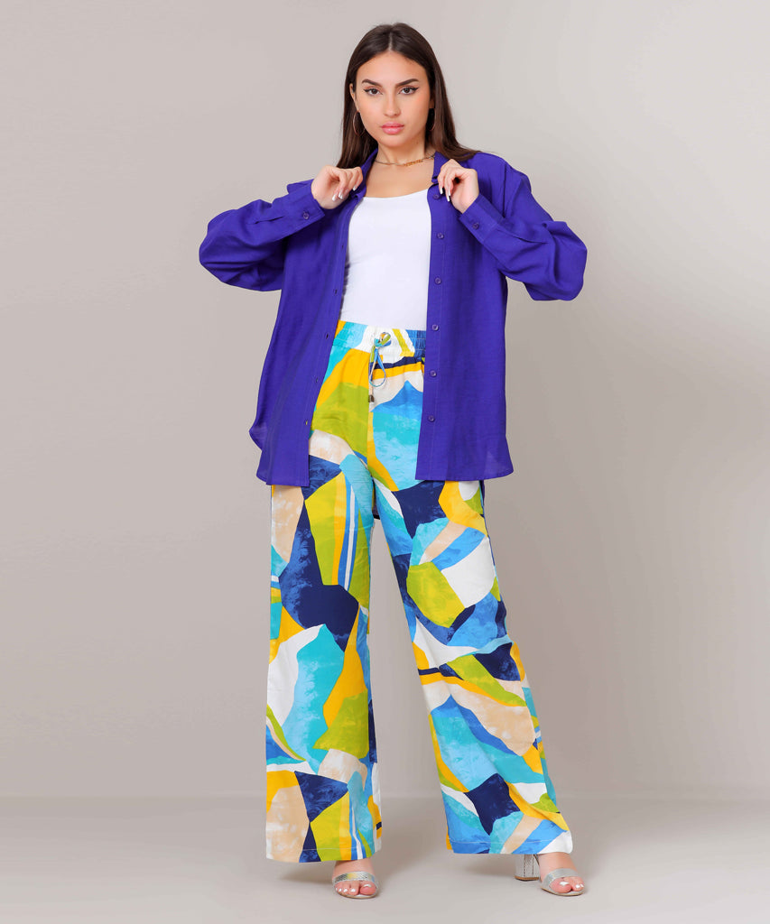 Shirt-Cotton Viscose-BLUE