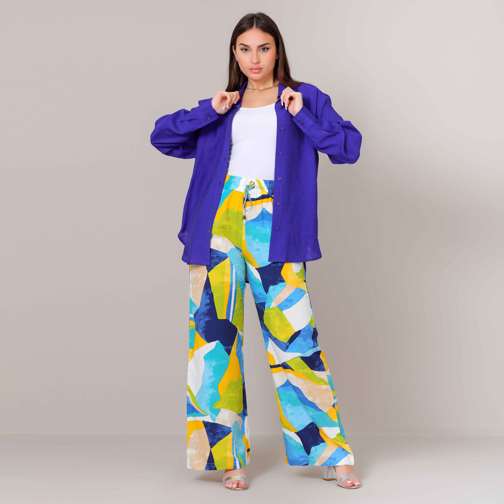 Shirt-Cotton Viscose-BLUE