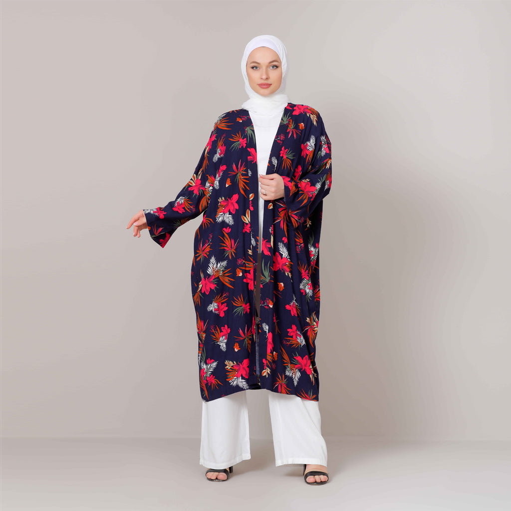 Kimono-Cotton Viscose-NAVY