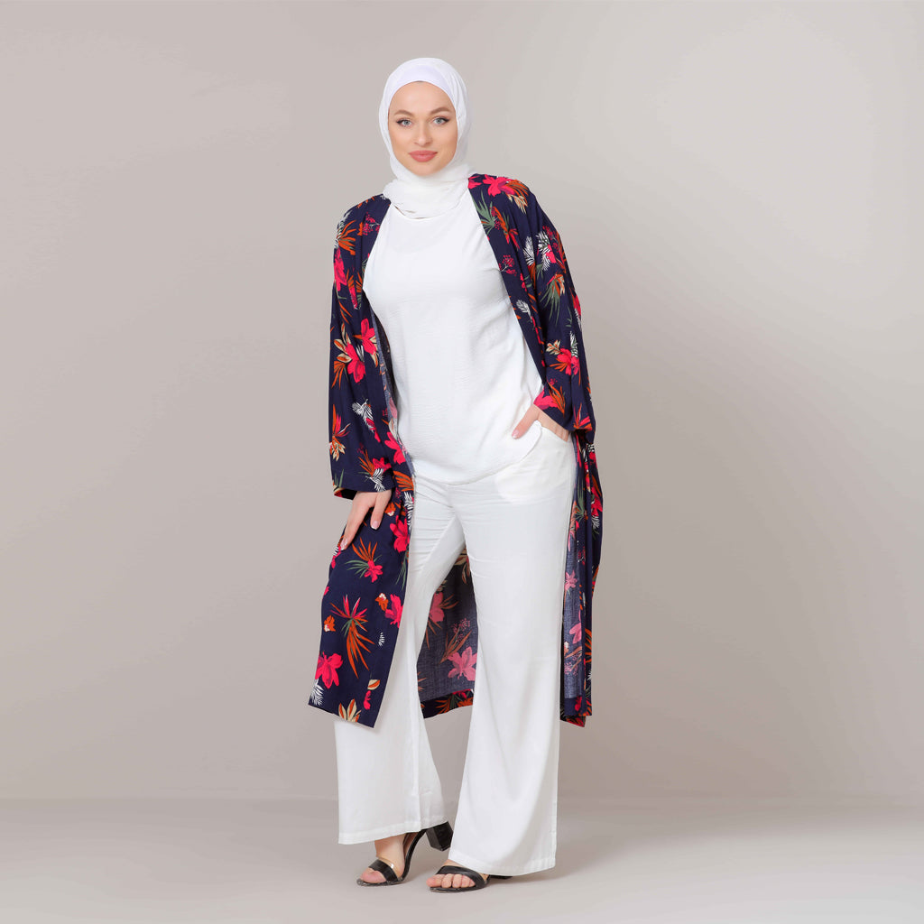 Kimono-Cotton Viscose-NAVY