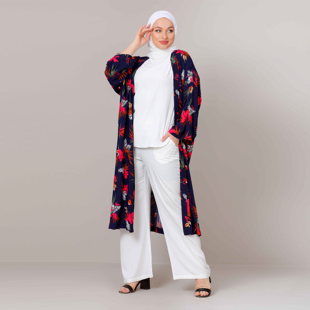 Kimono-Cotton Viscose-NAVY