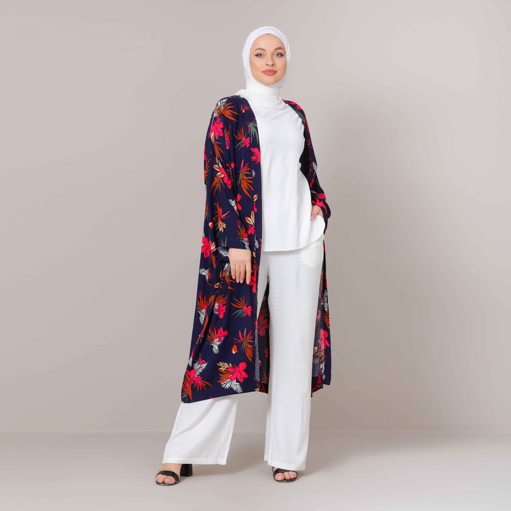 Kimono-Cotton Viscose-NAVY