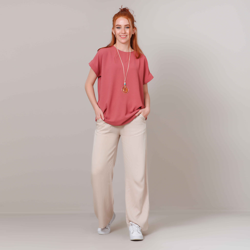 Blouse-Cotton Viscose-D ROSE