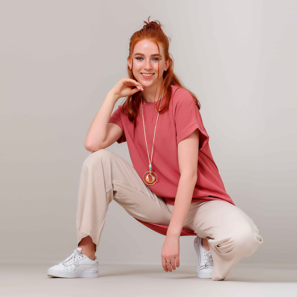 Blouse-Cotton Viscose-D ROSE