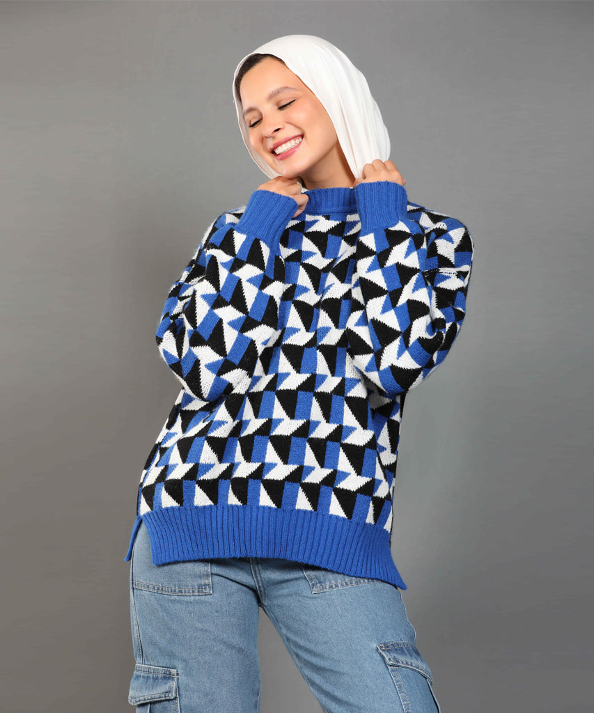 بلوفر-تريكو-ازرق