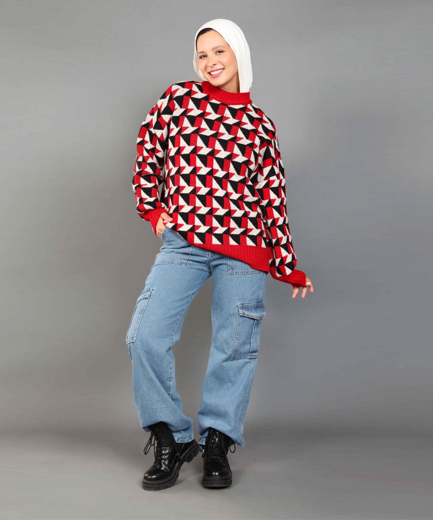 بلوفر-تريكو-احمر