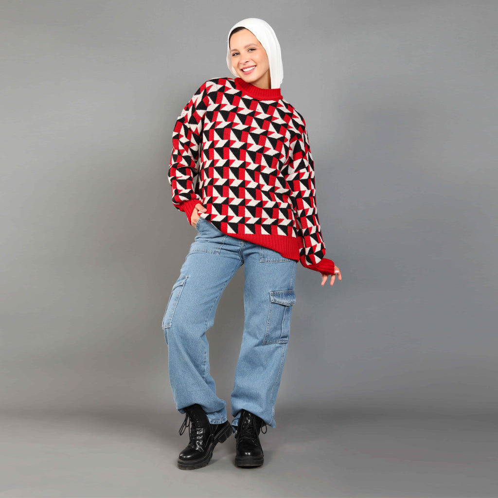 بلوفر-تريكو-احمر