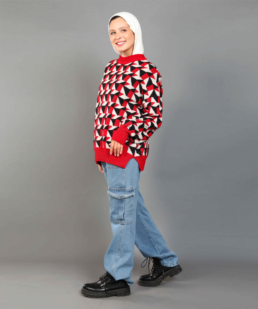 بلوفر-تريكو-احمر