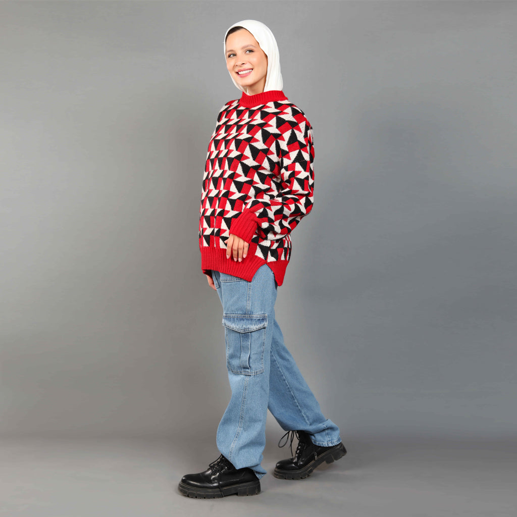 بلوفر-تريكو-احمر