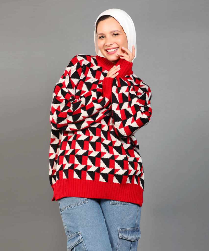 بلوفر-تريكو-احمر