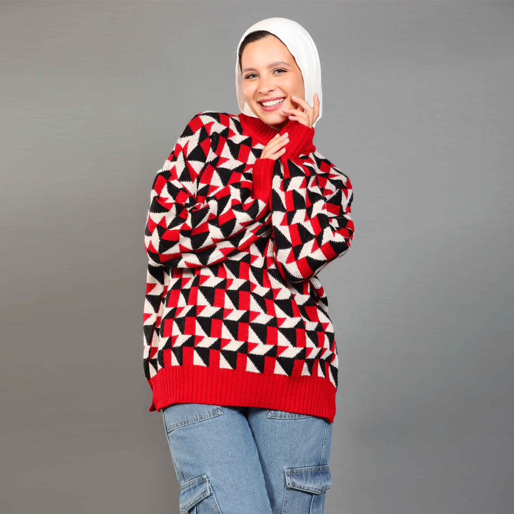 بلوفر-تريكو-احمر